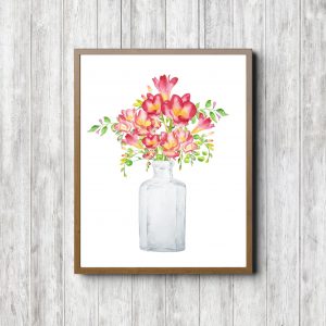 Floral Bouquet In A Bottle Printable