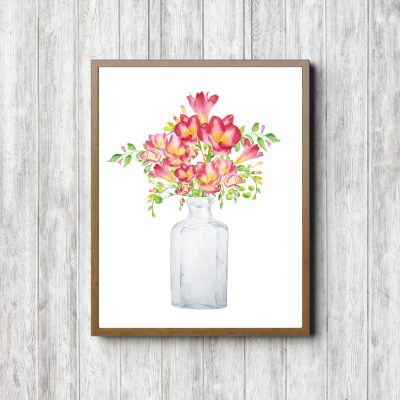 Floral Bouquet In A Bottle Printable