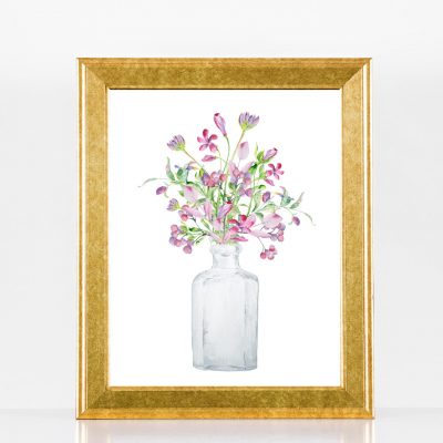 Flowers & Berries In A Bottle Printable