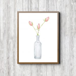 Rose Buds In A Bottle Printable