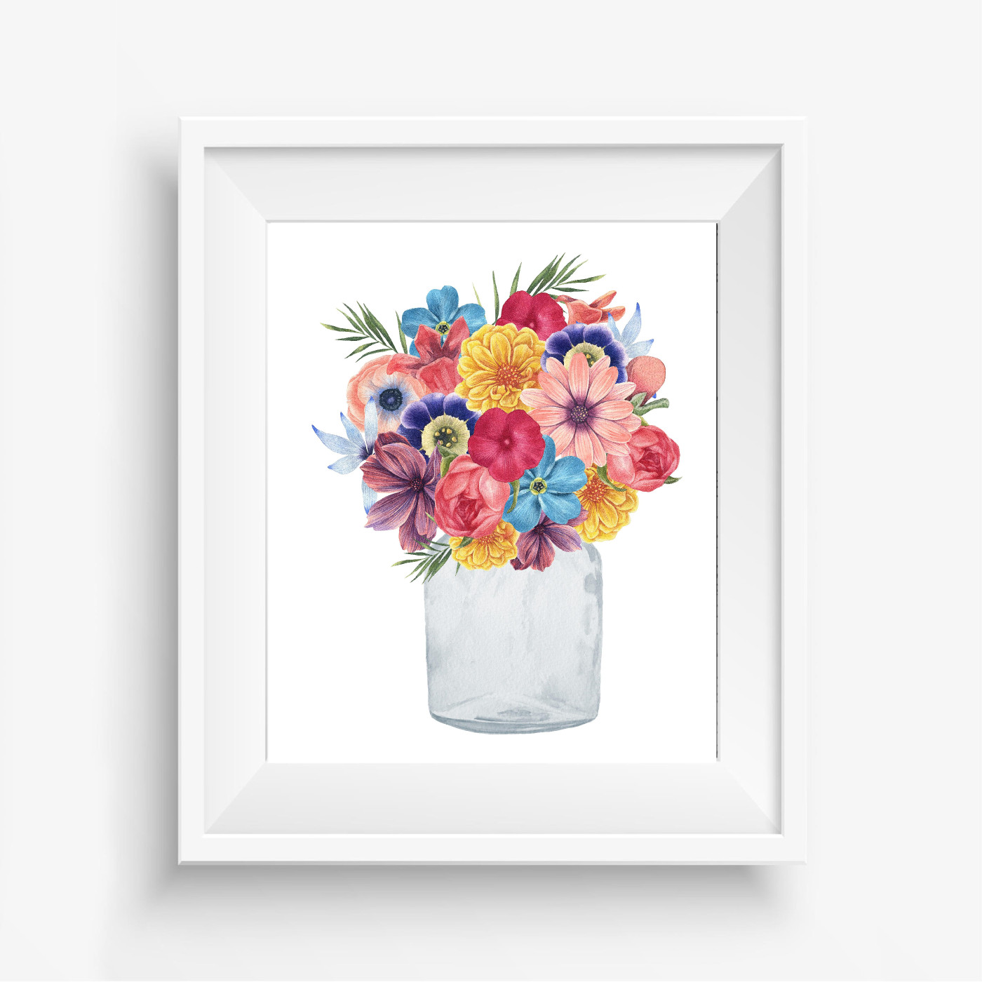 Modern Floral Bathroom Wall Art