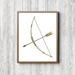 Beige Bow & Arrow Tribal Printable