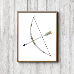 Blue Bow & Arrow Tribal Printable