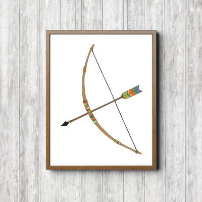 Brown Bow & Arrow Tribal Printable