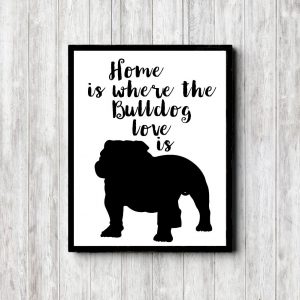 Bulldog Love Printable Poster