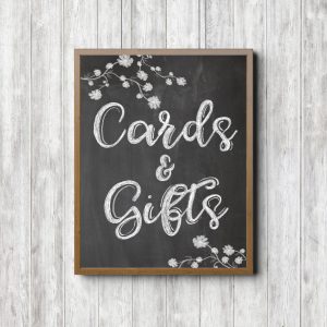 Cards & Gifts Chalkboard Wedding Sign