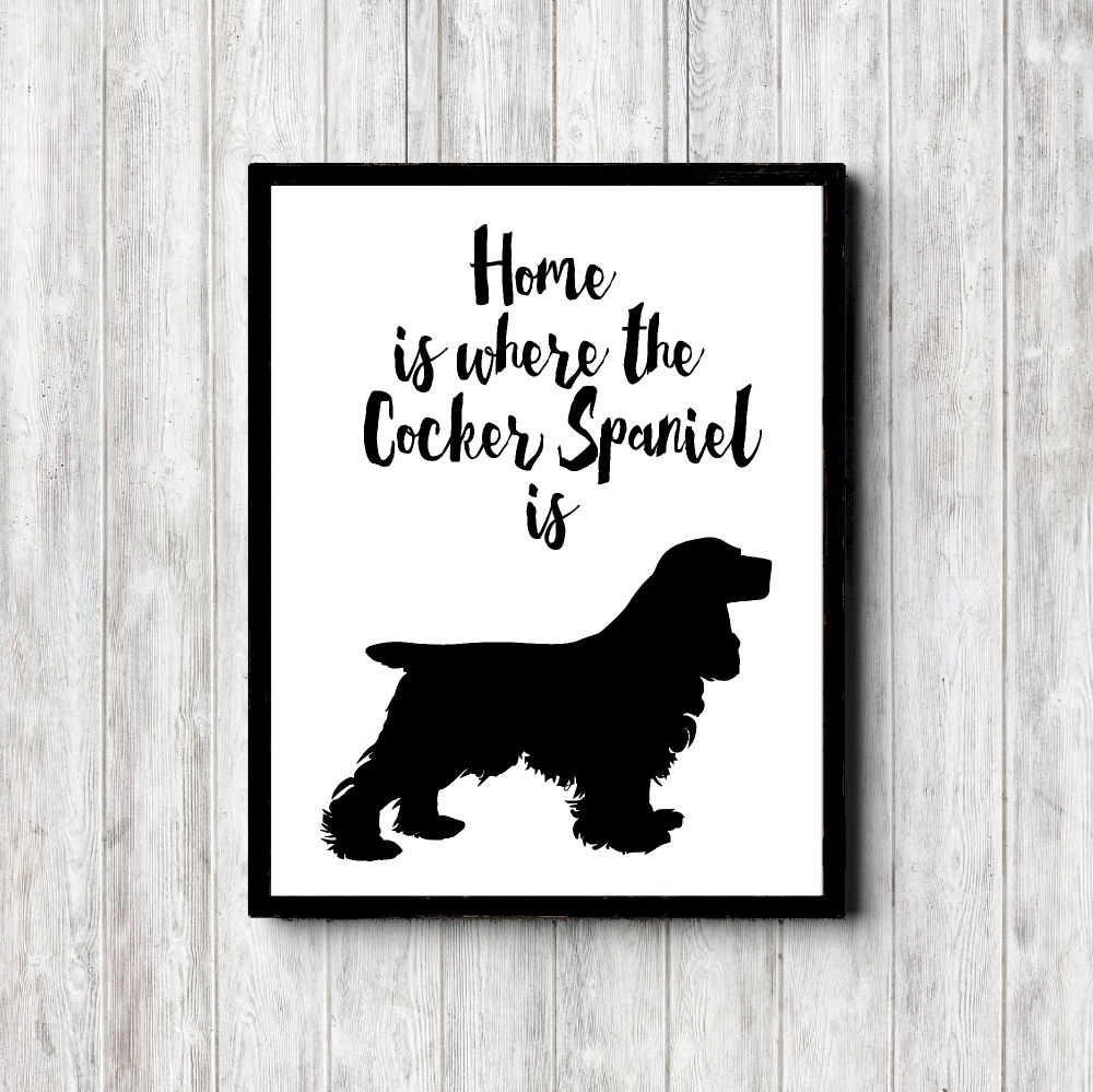 Cocker Spaniel Home Printable