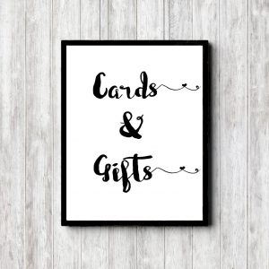 Cards & Gifts Printable Wedding Sign