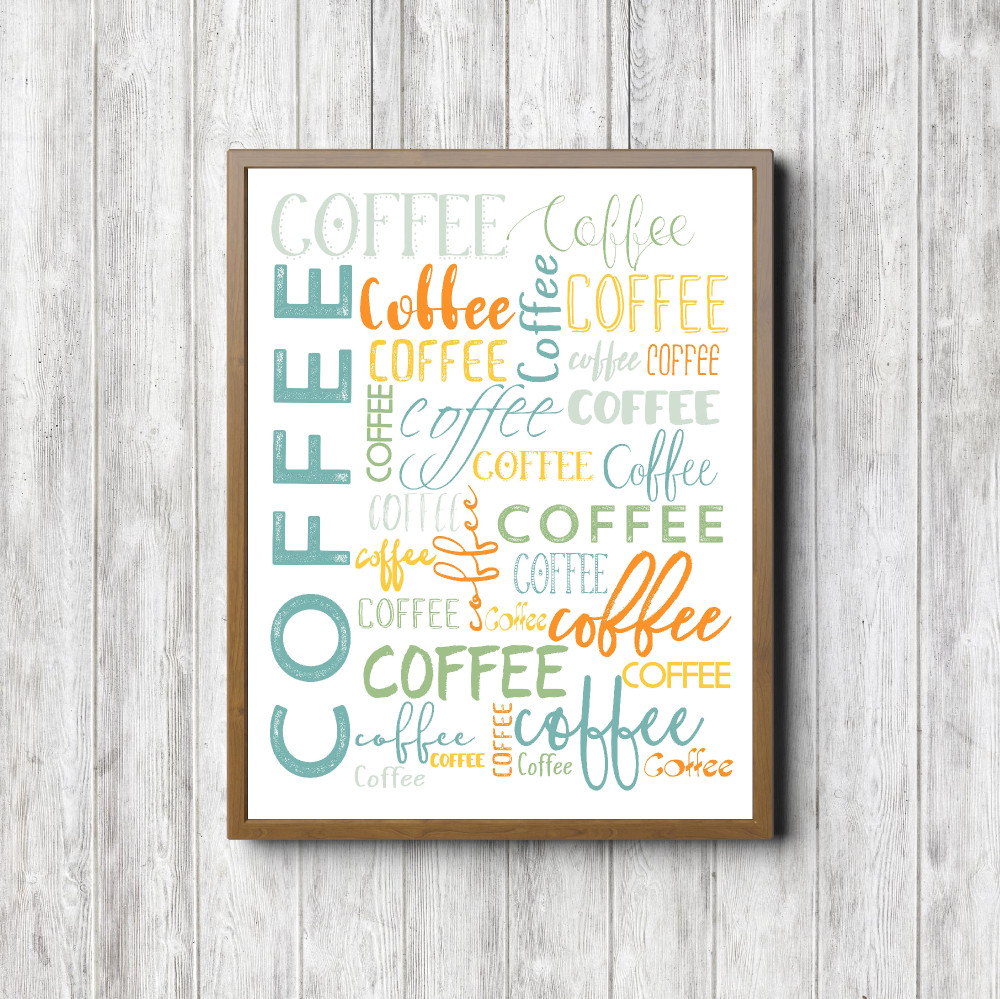 Coffee Collage Printable Wall Art