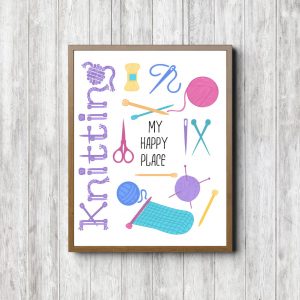 Knitting My Happy Place Printable