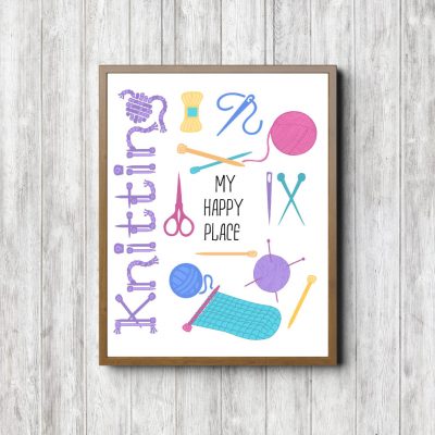 Knitting My Happy Place Printable
