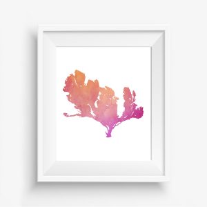 Pink & Orange Watercolor Coral Printable