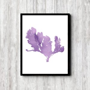 Purple Watercolor Seaweed Printable