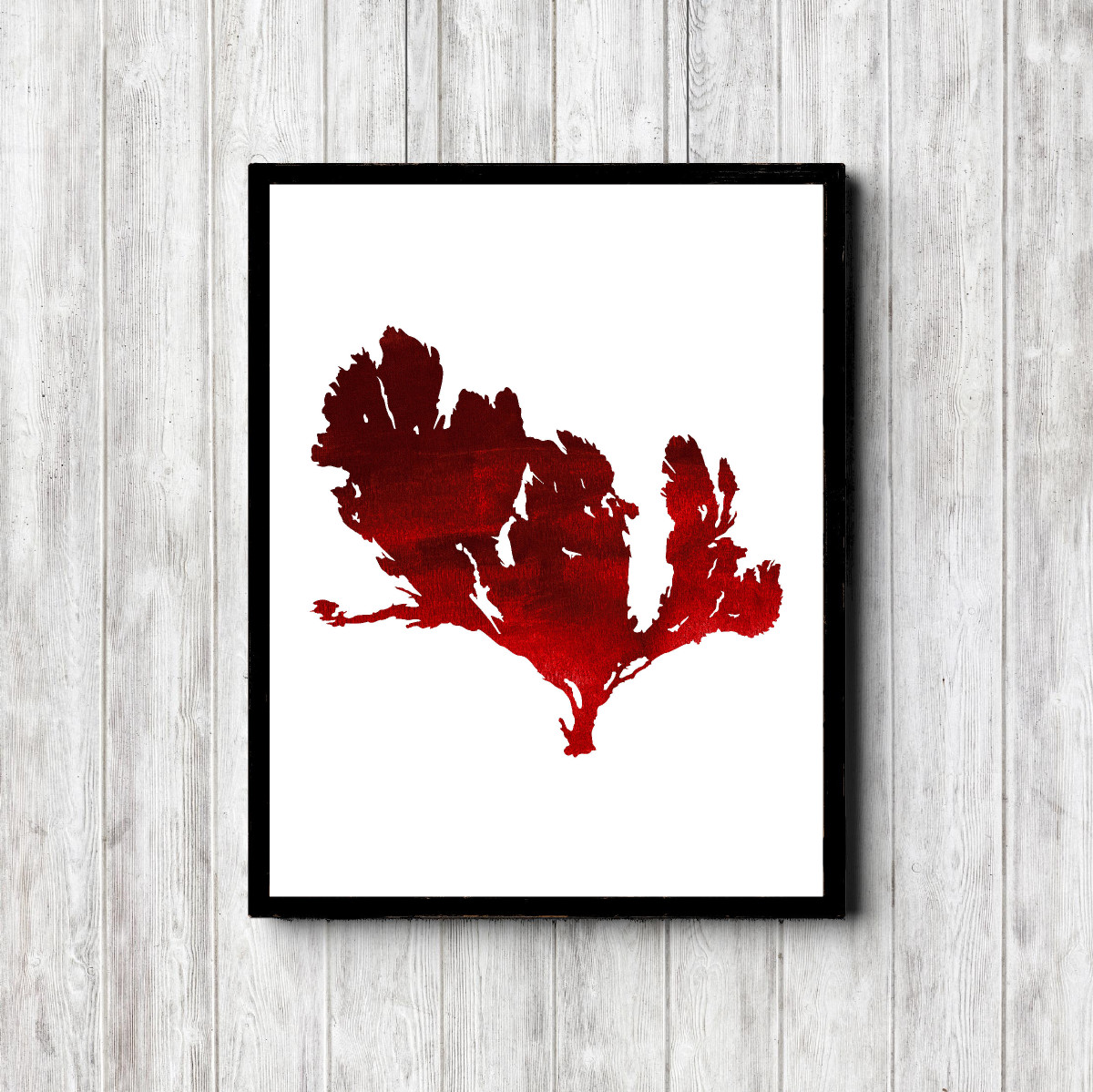 Seaweed Red Watercolor Printable