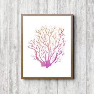 Pink & Orange Sea Weed Printable
