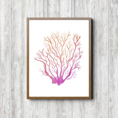 Pink & Orange Sea Weed Printable