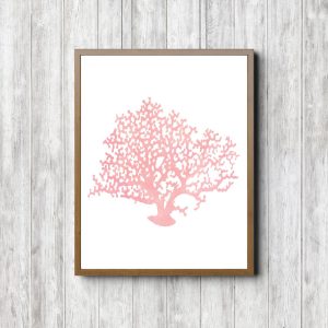Sea Weed Blush Pink Printable