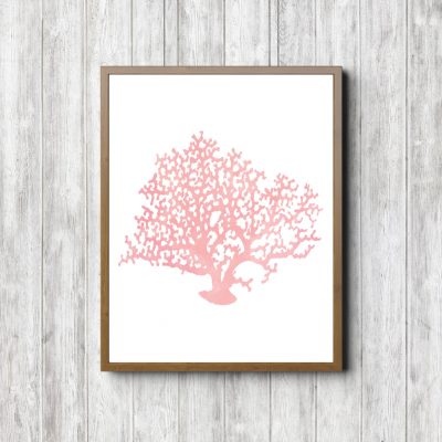 Sea Weed Blush Pink Printable