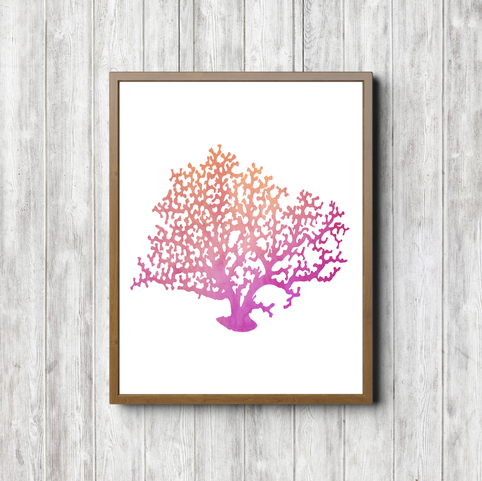 Pink & Orange Marine Coral Printable