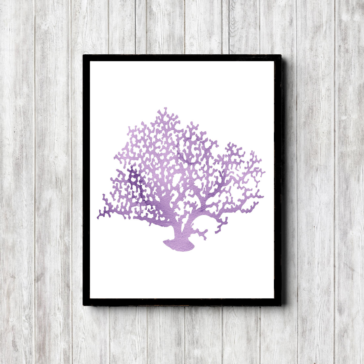 Purple Watercolor Sea Coral Printable