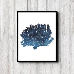 Dark Blue Marine Coral Printable