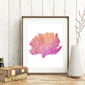 Pink & Orange Marine Plant Printable