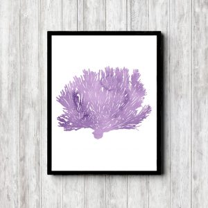 Purple Watercolor Ocean Coral Printable