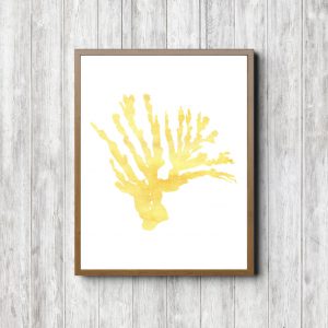 Yellow Watercolor Marine Plant Printable