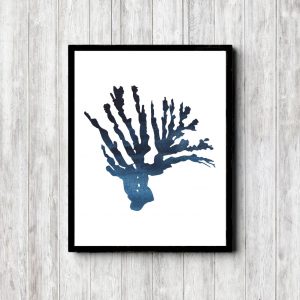 Dark Blue Marine Plant Printable