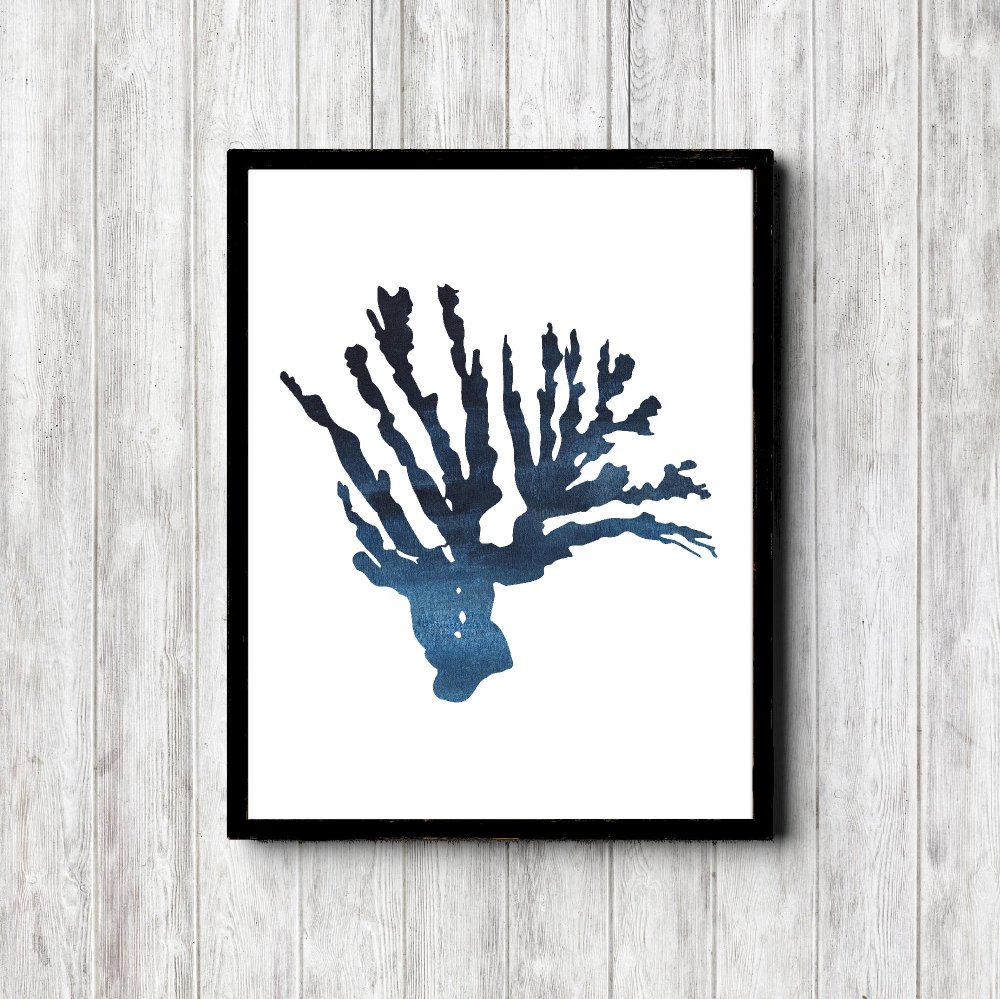 Dark Blue Marine Plant Printable