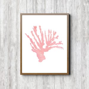 Ocean Coral Blush Pink Printable