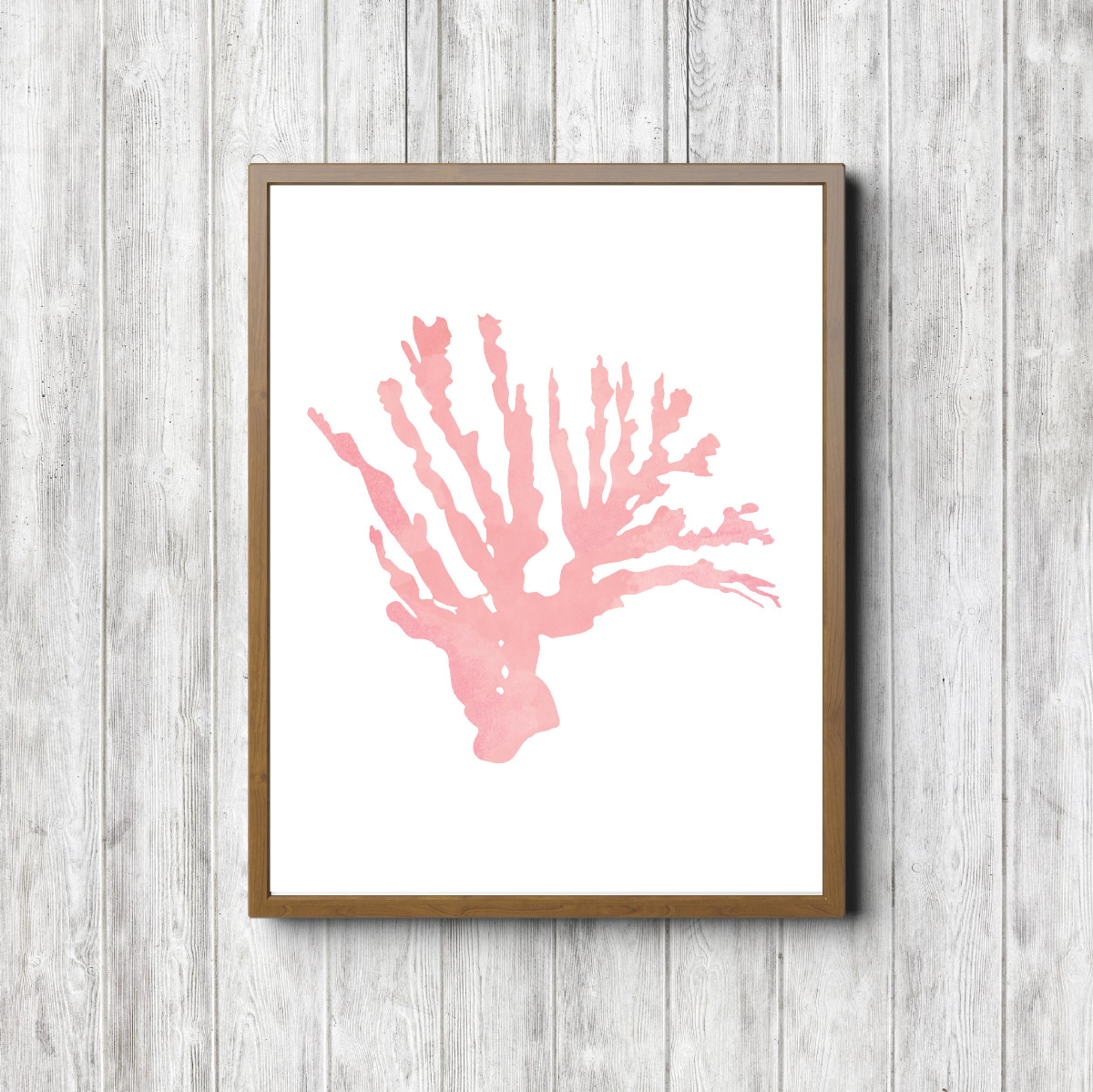 Ocean Coral Blush Pink Printable