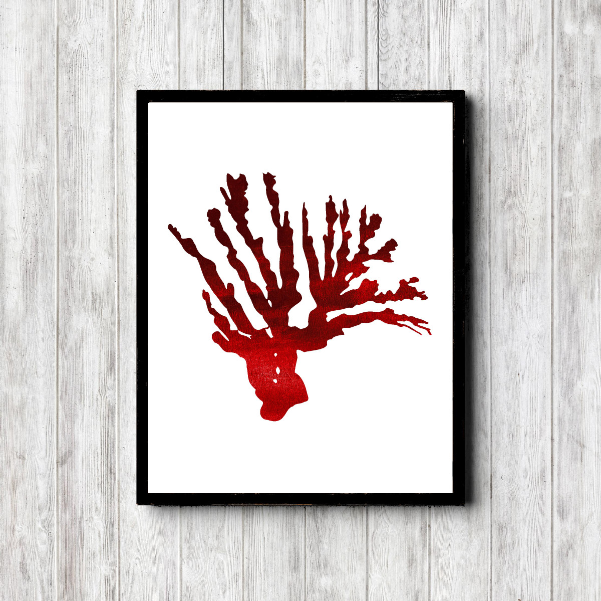 Coral Reef Red Watercolor Printable