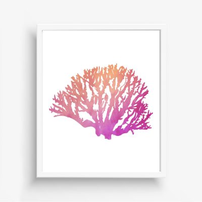 Pink & Orange Coral Reef Printable