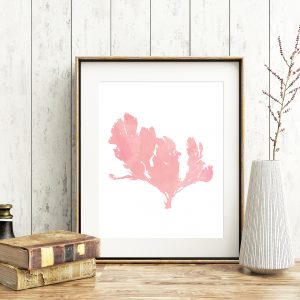 Coral Blush Pink Watercolor Printable