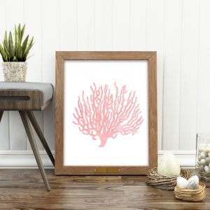 Marine Plant Blush Pink Printable