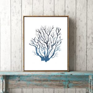 Dark Blue Sea Coral Printable