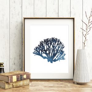 Dark Blue Ocean Plant Printable