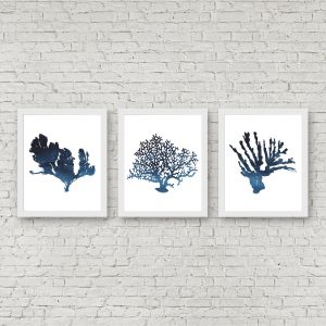 3 Dark Blue Seaweed Printables