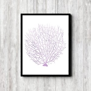 Coral Reef Purple Watercolor Printable