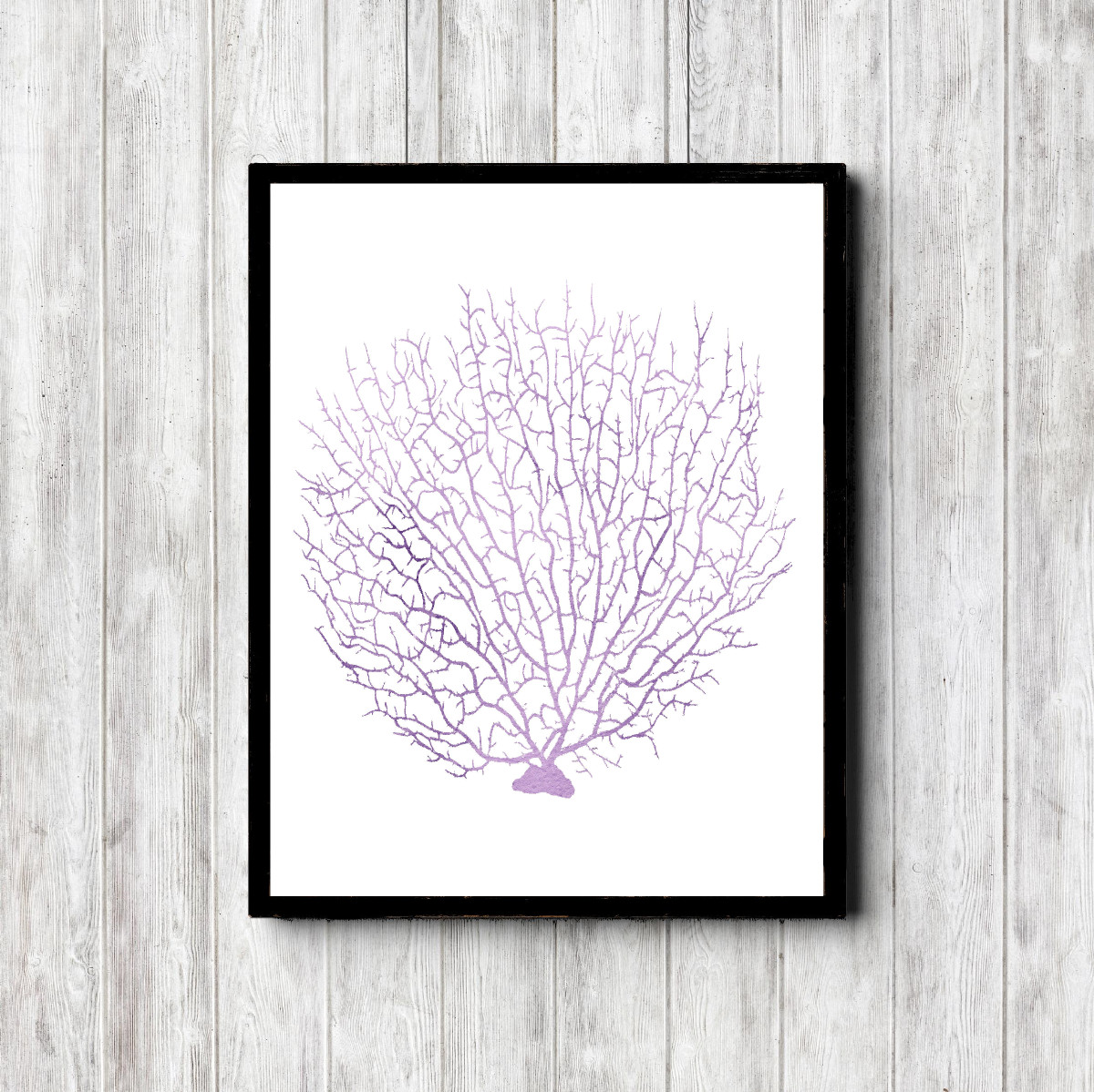 Coral Reef Purple Watercolor Printable