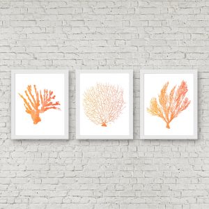 Orange Watercolor Seaweed Printables