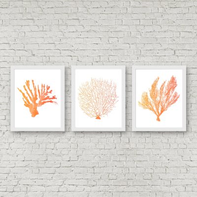 Orange Watercolor Seaweed Printables