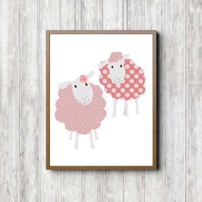 Coral Patterns Sheep Printable
