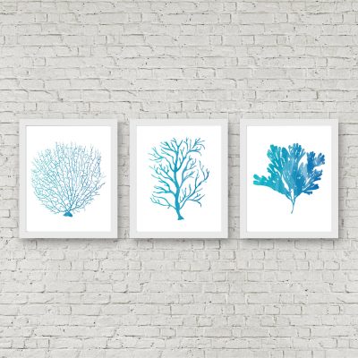 Turquoise Watercolor Coral Printables