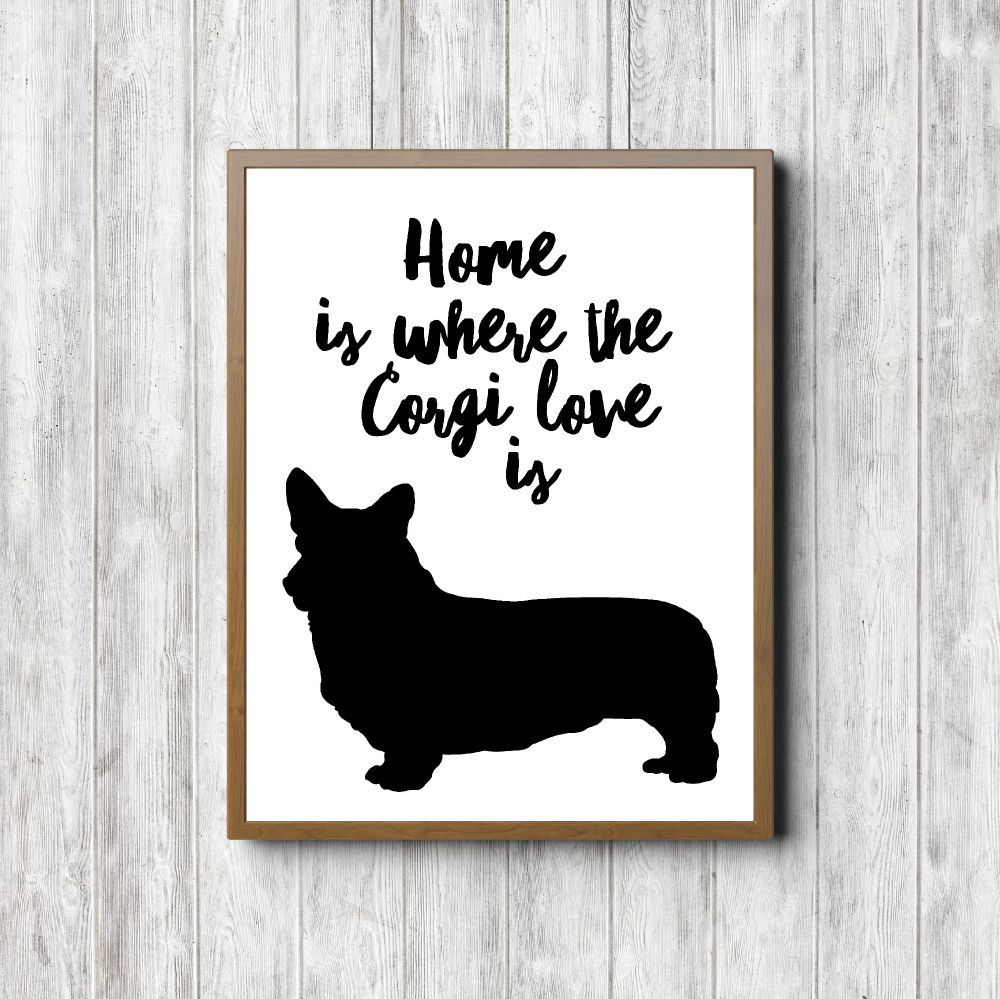 Corgi Love Printable Poster