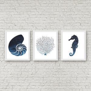 3 Dark Blue Ocean Life Printables