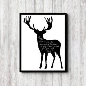 Psalm 42:1 Scripture - Black Deer
