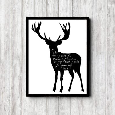 Psalm 42:1 Scripture - Black Deer