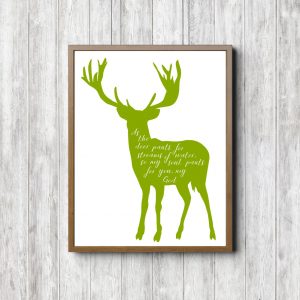 Psalm 42:1 Scripture - Lime Deer